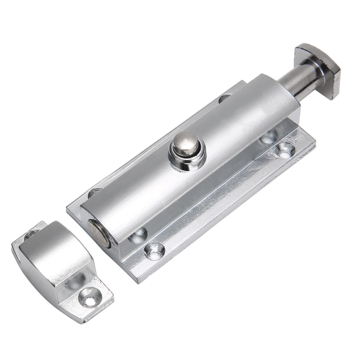 Mayitr 4 Inch Door Window Security Bolt Button Open Spring Lock Latch