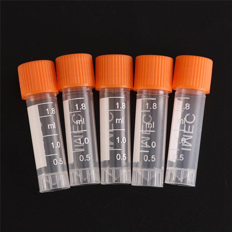 20pcs/lot 1.8ML PP Lab Analysis Freezing Tubes Graduation Centrifuge Tube Volume Vials Bottles With Screw Cap