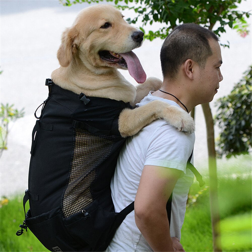 Bolsa de transporte perro transpirable para perros grandes Golden Retriever mochila con Bulldog ajustable bolsas de viaje para perros grandes productos para mascotas