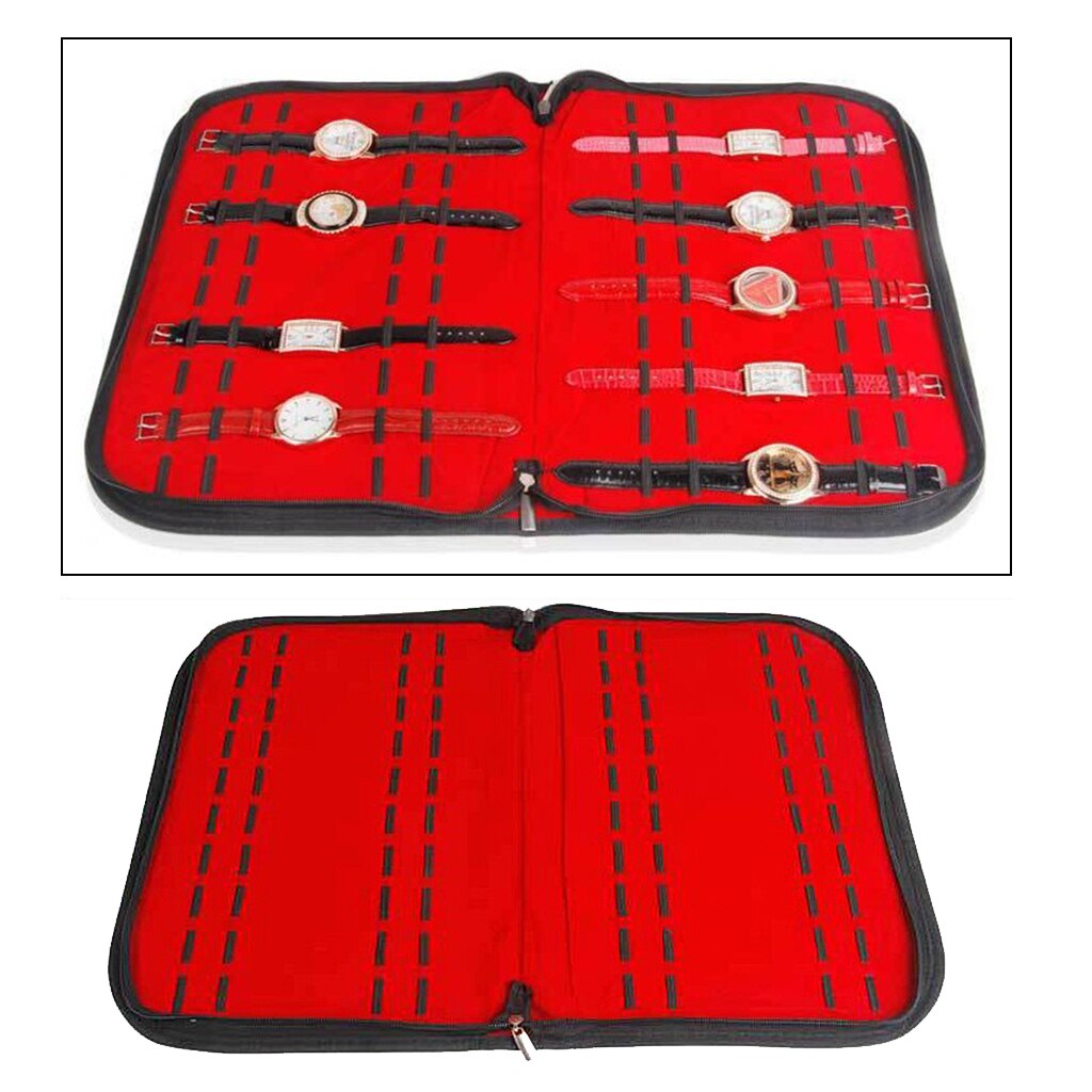 Horlogeopbergdoos met 20 vakken, fluwelen displaydoos, sieradenhouder, opbergdoos voor in de winkel