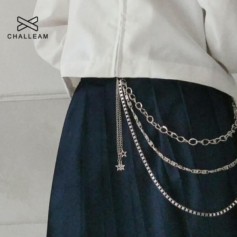 Chaîne de pantalon multicouche en métal, porte-clés pour pantalons, Punk Hip Hop, Rock Street, Jeans, 265: 200-only chain