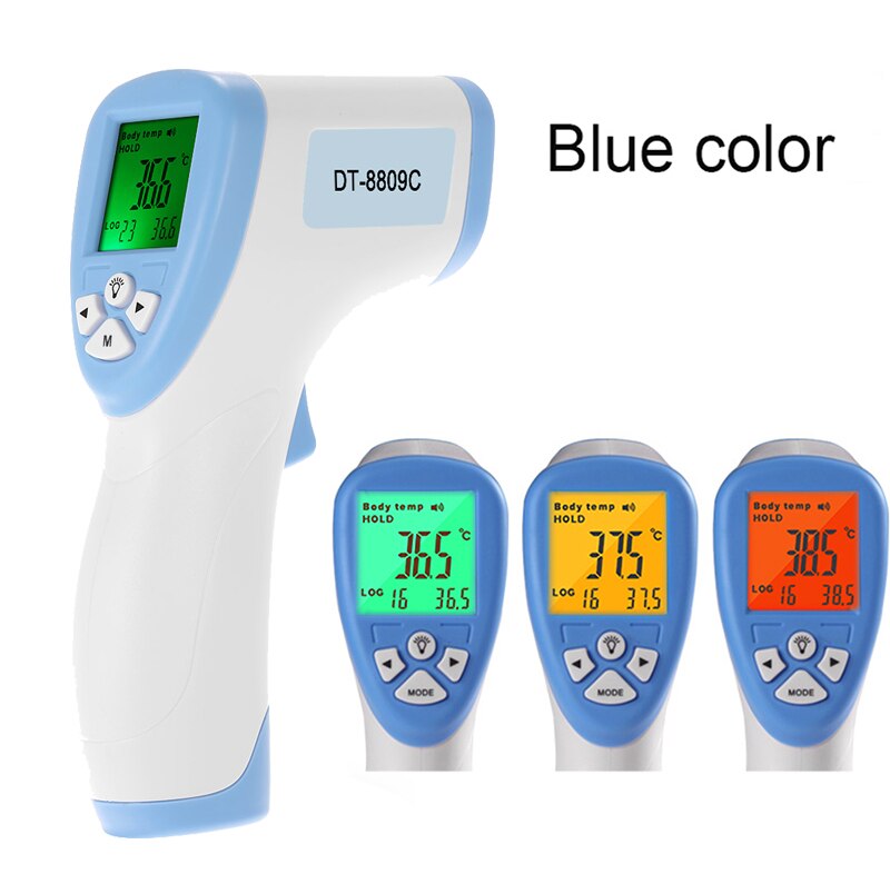 Digitale Voorhoofd Thermometer Infrarood Thermometer Non-Contact Body Temperatuurmeter Hoge Gevoeligheid Met Koorts Alarm: Rood
