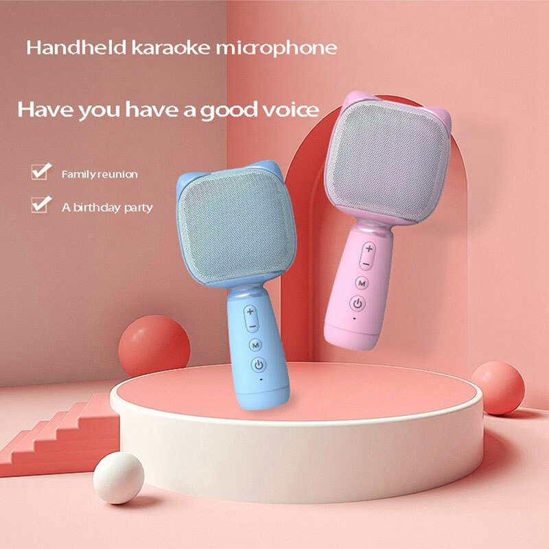 Bluetooth-karaoke-mikrofon, mini-handmikrofon für kinder, tragbares mikrofon mit lautsprecher, geeignet für karaoke auf dem handy