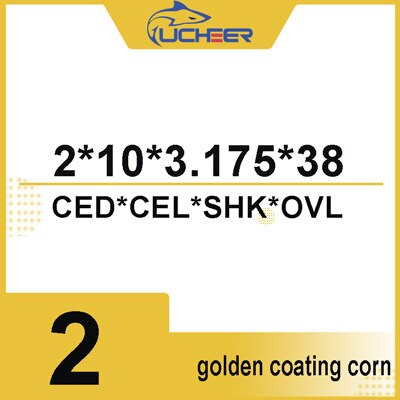 Ujoy 1 pièces maïs fraise étain revêtement CNC carbure tungstène routeur bits coupe PCB fin fraise machine de gravure: d2-D3.175-10l-38