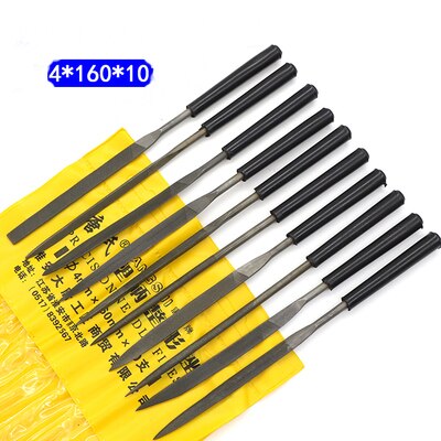 3PCS-10PCS/lot Woodcut Steel Shovel Set Mini Metal Filing Rasp Needle File Woodworking Metal Wood Working Carving Tools: 4X160mm 10PCS