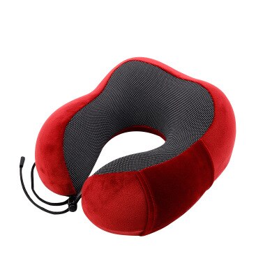 U-shaped Memory Schaum kopf Hals Kissen Weiche Langsam Rebound Raum Reise lagerung Flugzeug Flug kissen Gesundheits Kissen: red