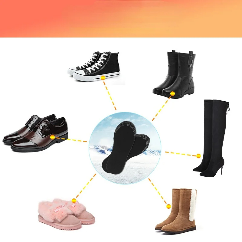 Winter Elektrisch Verwarmde Inlegzolen USB Verwarming Voeten Warmer Thermische Schoenen Sok Pad Verwarmde Inlegzolen Wasbaar Volledige Voet Koorts Unisex