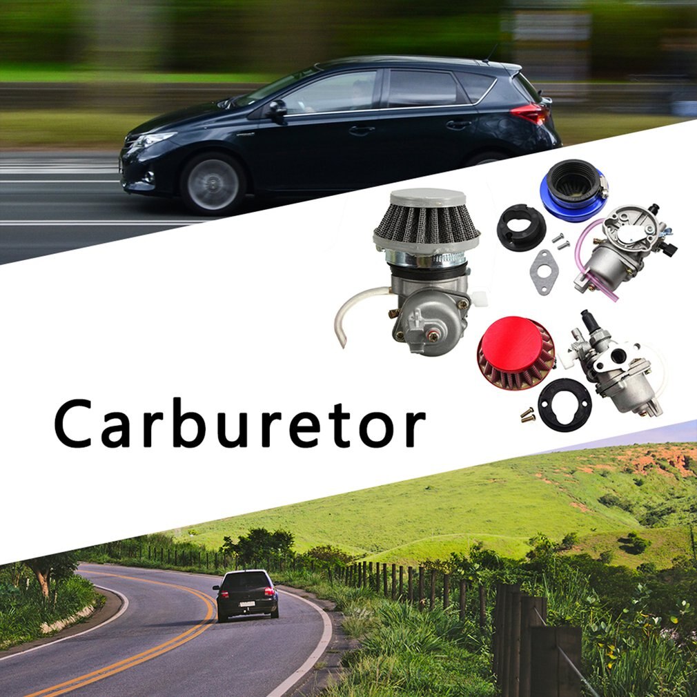 Carburateur Carb + Air Filter Stack 47cc 49cc Mini Motorfiets Atv Motocross Accessoires Atv Motor Carburateur