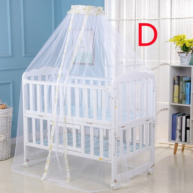 Solid Baby Bed Mosquito Net Breathable Insecticide Single-door Mosquito Net Summer Little Babies Protective Supplies: D