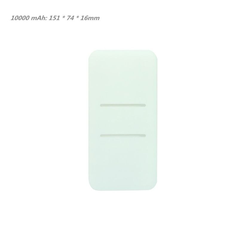 Capa de silicone protetora de energia, carregador acessório para xiaomi mi 2 10000/20000mah duplo usb de energia, capa de silicone protetora: white 1