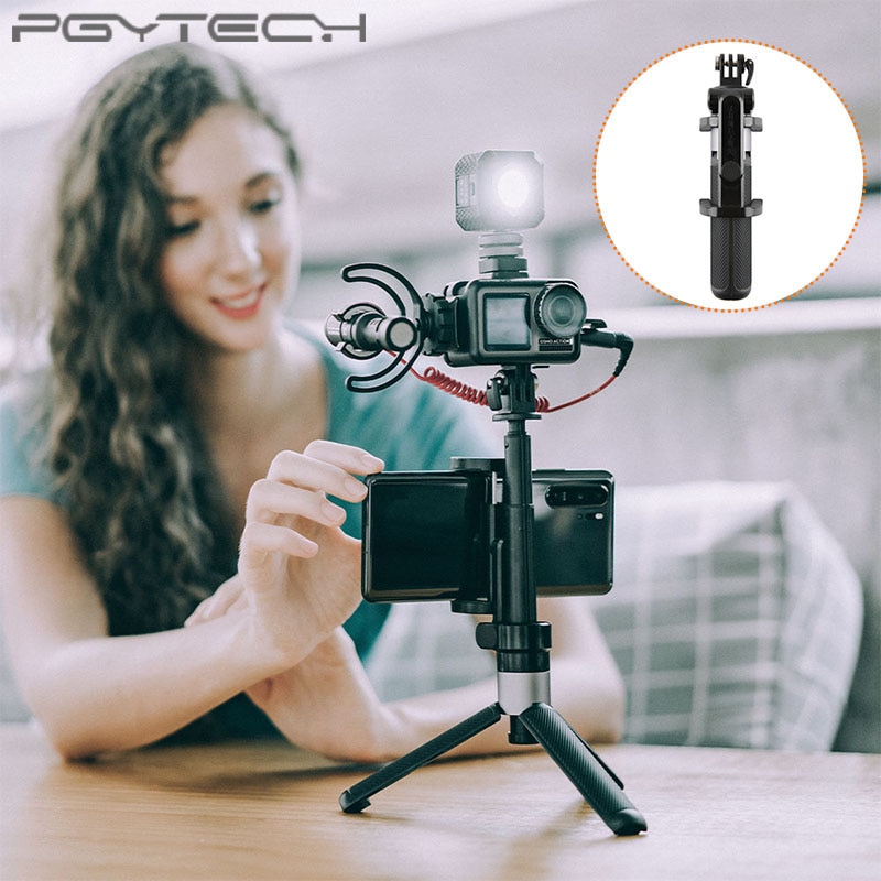 PGYTECH Vlog Phone Pole Plus - Selfie Stick Tripod Mount - Extendable for iPhone Android Smartphones