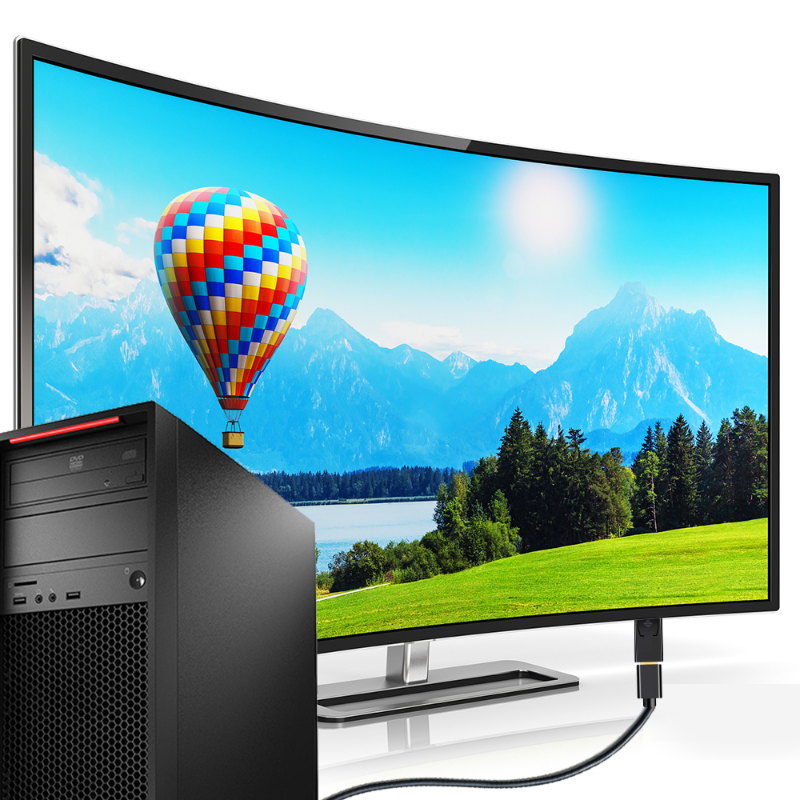 Displayport till hdmi-kompatibel adapter dp hane till hona hdmi 1 enkelriktad video- och ljudomvandlare  hd 4k 1080p för pc tv bärbara datorer