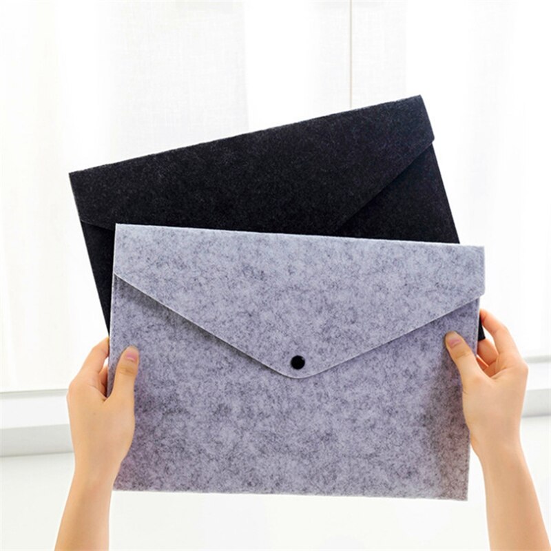 A4 Felt File Bag Simple Solid Office Big Capacity ... – Vicedeal