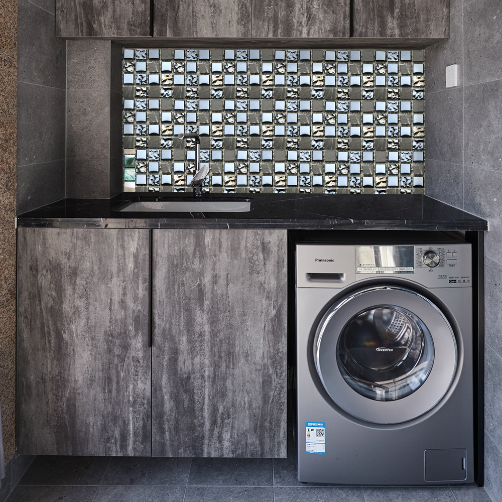 Wallsticker selvklæbende sticker væg hjem badeværelse køkken dekoration 10 stk 3d klistermærker vandtæt  #1