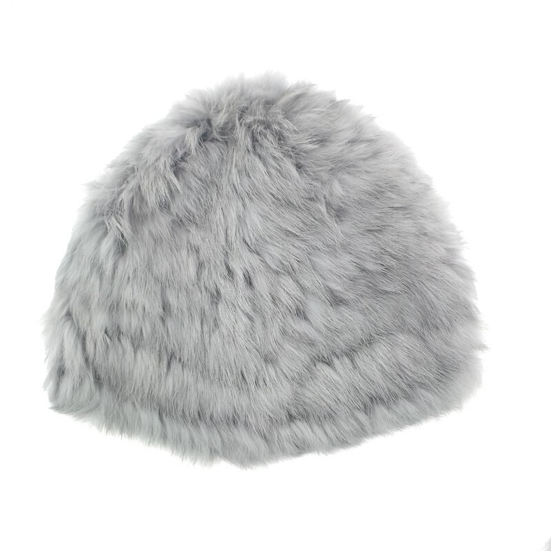 Luxury Girls Outdoor Winter Faux Fur Knitted Beanies Hats Woolen Fluffy Thick Warm Caps Women Fur Hats: G