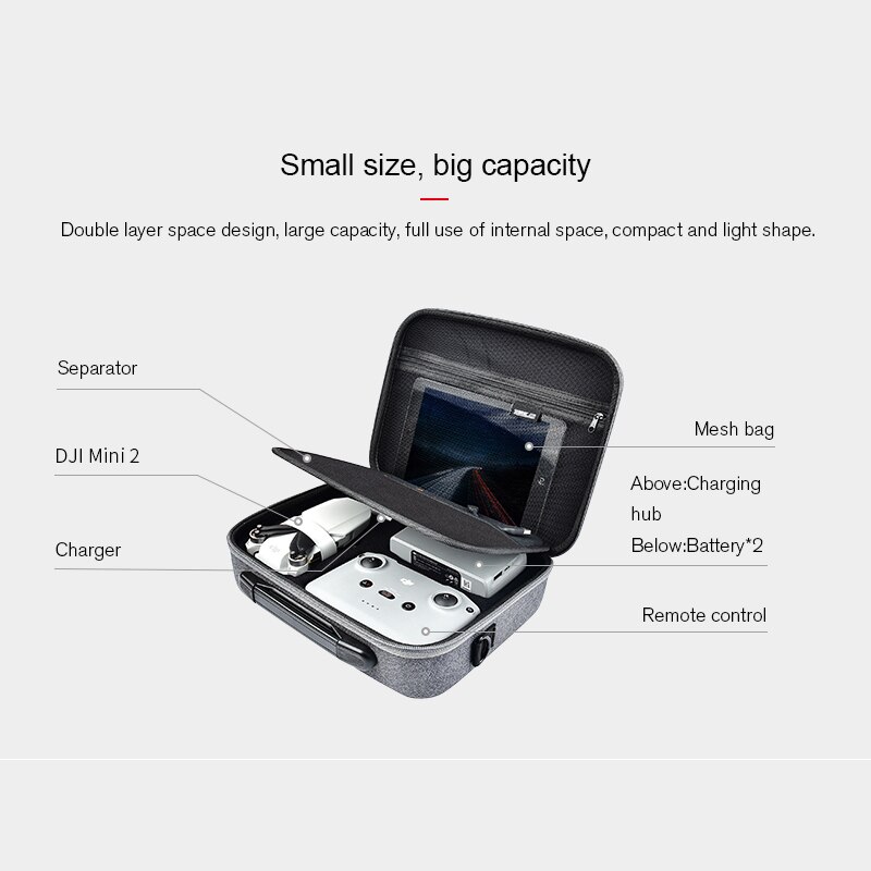 DJI Mavic Mini 2 Kleine größe Große kapazität tragbar Lager tasche Schulter tasche Tragbare Reise Boxen Handtasche Für DJI Mavic Mini 2
