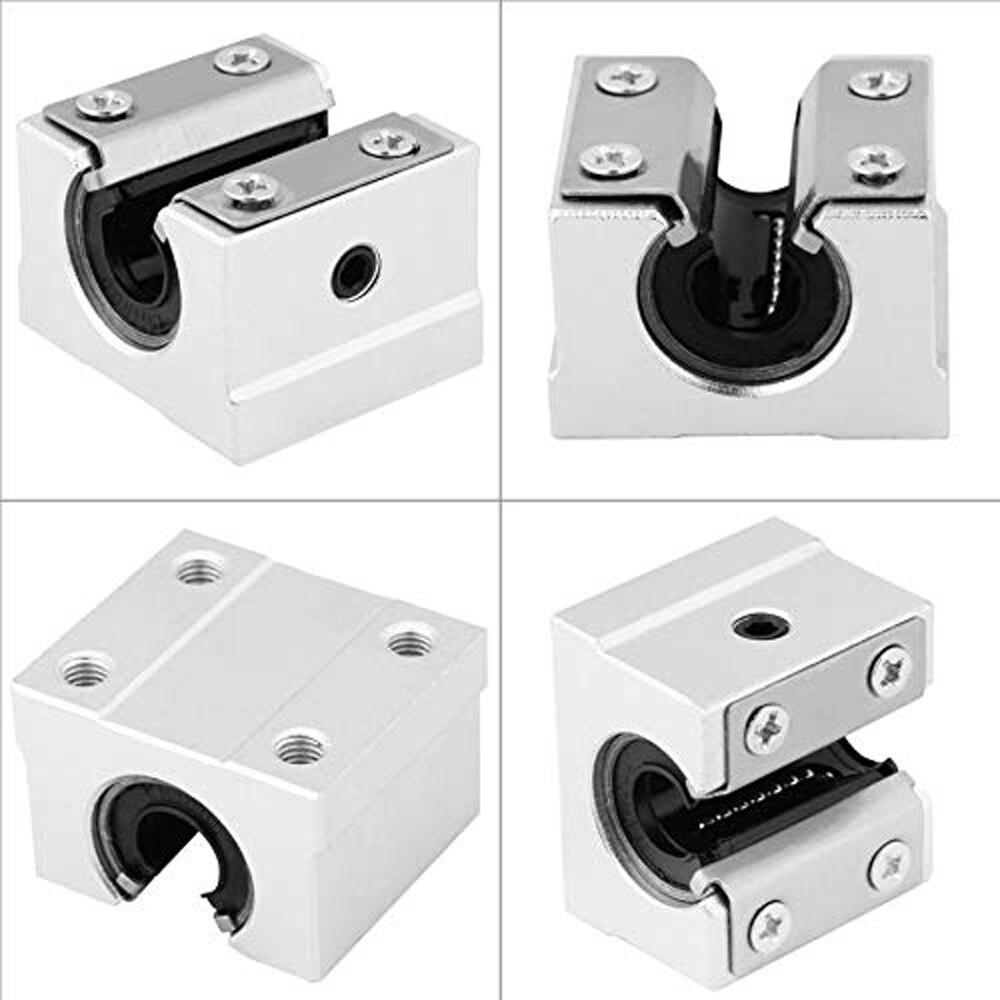 SBR 12-20UU 12-20mm Aluminum Open Linear Motion Bearing Block Slide for CNC