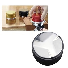 Koffie Distributeur Macarons Roestvrij Staal Koffie Sabotage Koffie Leveler Tool 3 Klavertje Base Palm Espresso Sabotage Zwart 58 MM