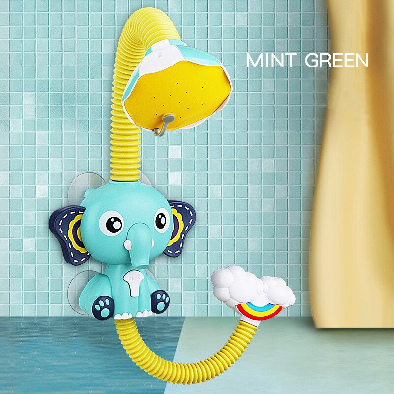 Bad Speelgoed Baby Olifant Spray Peuter Kids Elektrische Cartoon Douche Waternevel Speelgoed Jongens Meisjes Zwemmen Water Speelgoed Game: Blue