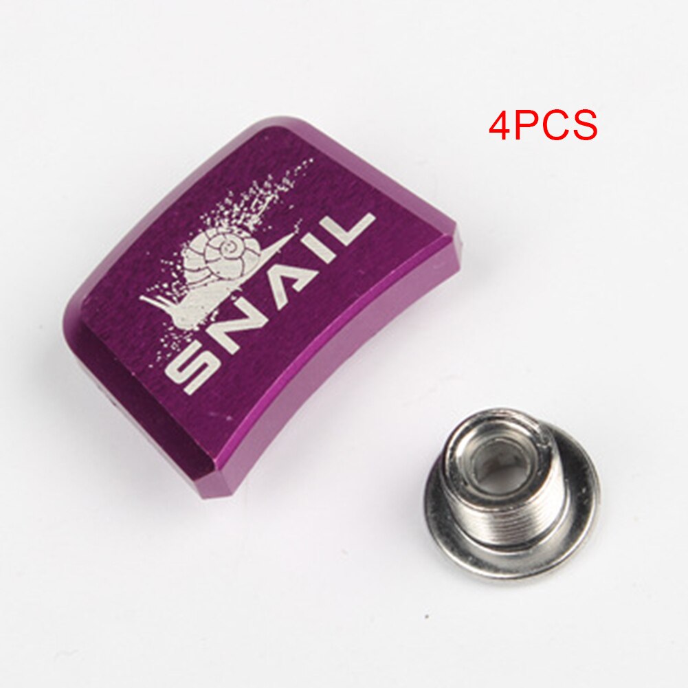 Slak 4 stuks kettingbladbouten mtb racefiets single speed schroeven vierkante aluminium moer crankschroef: Paars