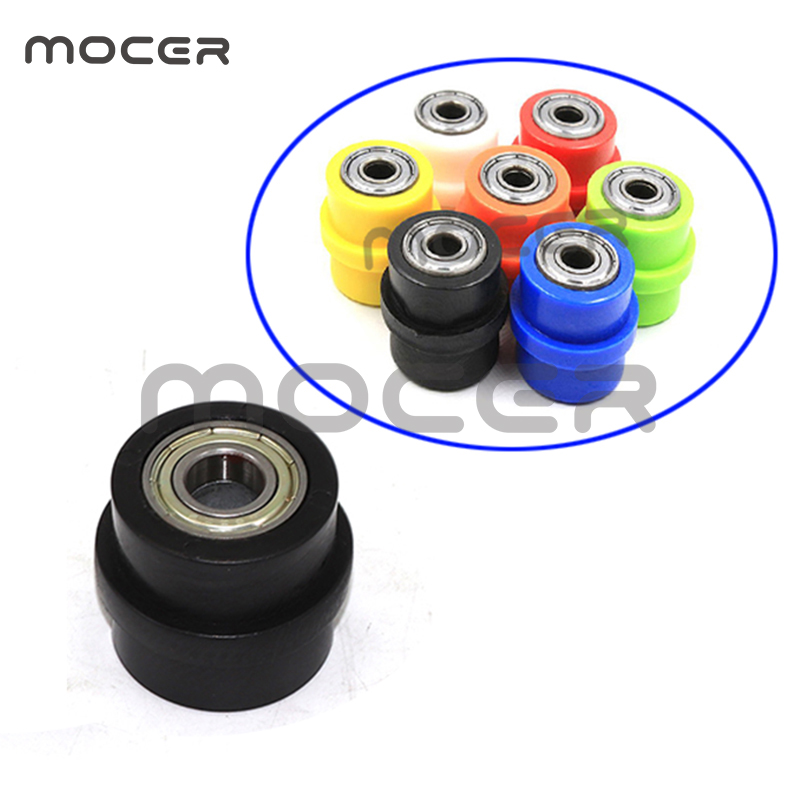 Tendeur de roue de poulie à roulement, 7 couleurs, 8MM 10MM, pignons de guidage, pour Pit Dirt Bike, Motocross, ATV CRF CR XR CNC-107