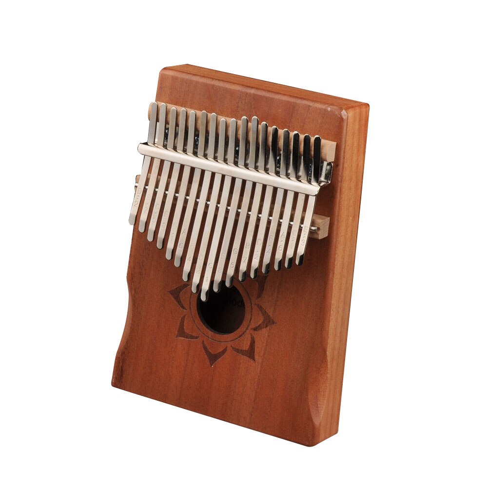 17 Toetsen Kalimba Duim Piano Hout Mahonie Muziekinstrument Met Leren Boek Tune Hamer Voor Beginner Kalimba Tas: Yellow