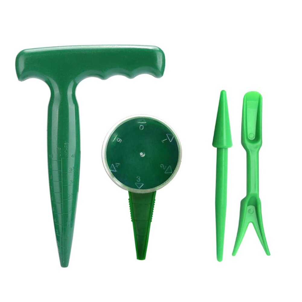 4pcs Gardening tools set plastic Seeding tool Hole maker Seedling transplanter Poking planting plants tool