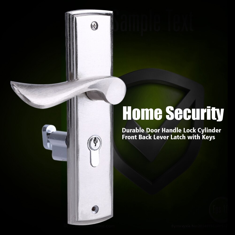 Durable Door Handle Lock Front Back Lever Latch Lock With Cylinder Keys​​ For Interior Doors Home Security