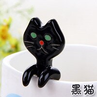 Hangable Novelty Funny Animal Ceramic Coffee Spoon Stirring Spoon Dinner Spoon Teaspoon for Children Kids Pig Frog Bear Cat: cat