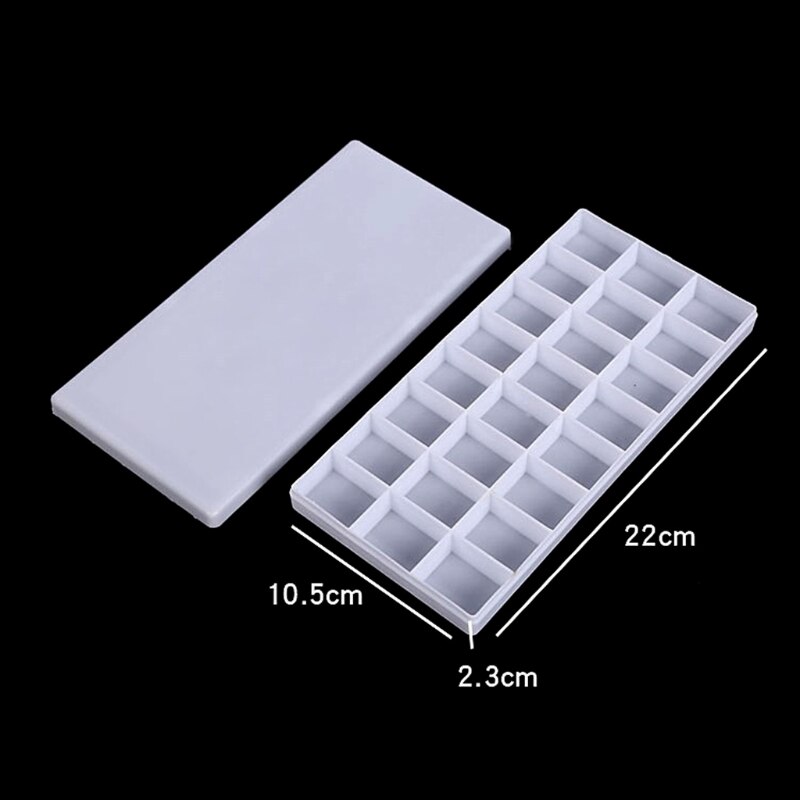 24 Compartments Plastic Paint Palette Paint Tray with Lid for Watercolors/Gouache/Acrylic/Oil Paint