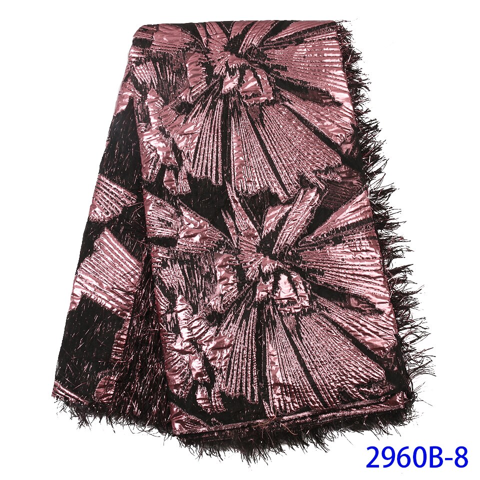 Fransk blondestof brokadestof blonde nigeriansk blondestof blonde med fjer  ks2960b