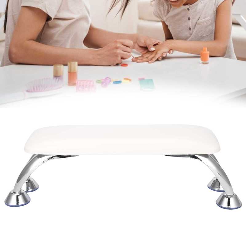 Nail Art Hand Kussen Salon Arm Hand Rest Kussen Met Rvs Ondersteuning Hand Rest Kussen Manicure Gereedschap Zwart Wit