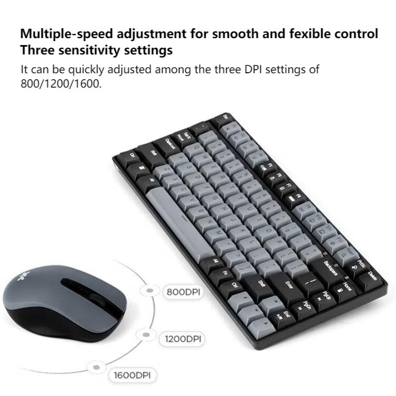 Lenovo 2.4G Wireless Keyboard Mouse Set K1P 98 Keys Standard Office Keyboards Gaming Digital Soft Keyboard For Laptop Tablet PC