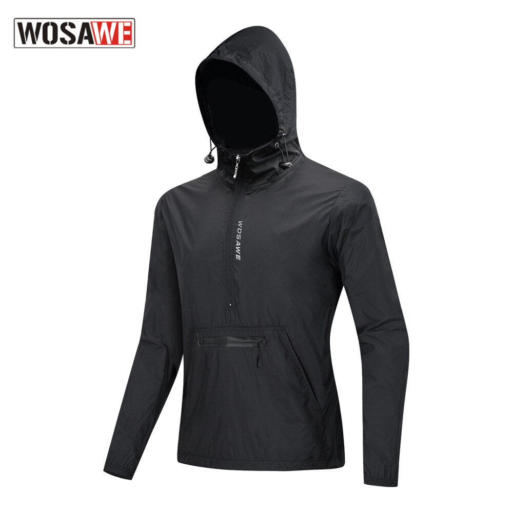 WOSAWE-cortavientos impermeable para hombre, ropa deportiva reflectante para deportes al aire libre, chaqueta transpirable para ciclismo