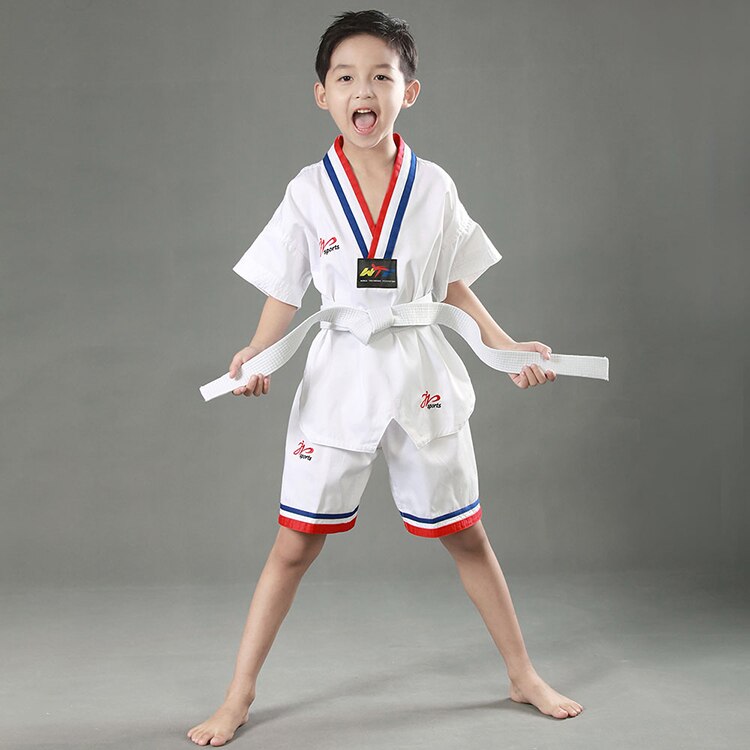 Kids Taekwondo Uniform Boy Taekwondo Uniforms Children Karate Judo Girl Taekwondo Suit Dobok Children TKD Clothing