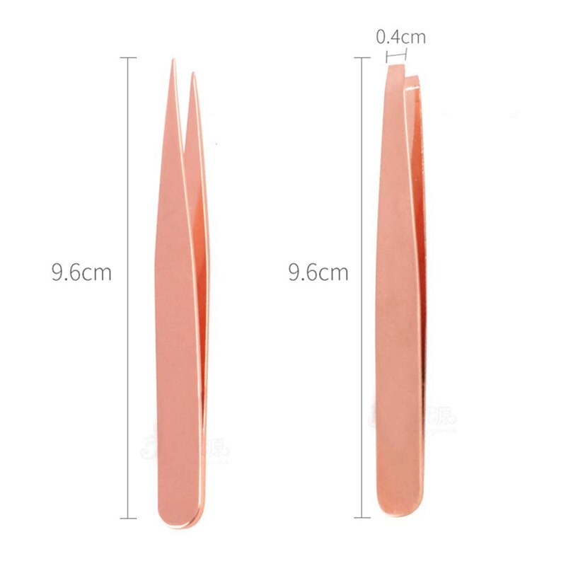 4-Piece Stainless Steel Tweezer Splinter Ingrown Hair Removal Tweezer and Pointed Eyebrow Tweezer Set