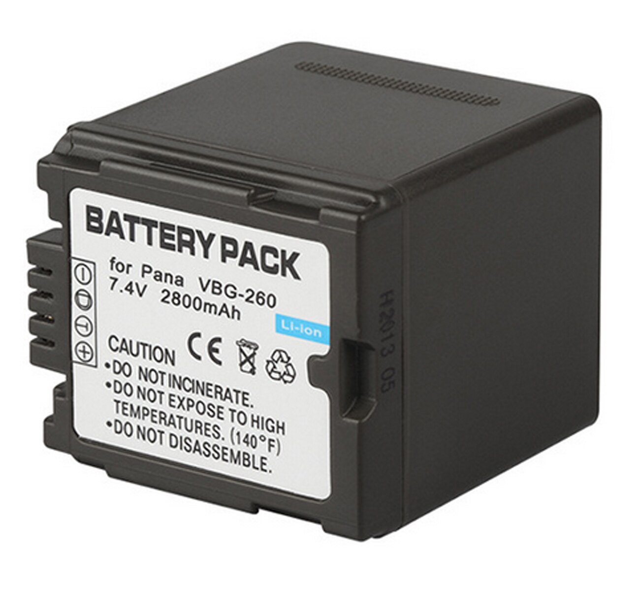 Battery Pack for Panasonic VW-VBG070,VW-VBG070A, VW-VBG130, VW-VBG130E, VW-VBG130E-K, VW-VBG130PP, VW-VBG130PPK, VW-VBG260: 1x VW-VBG260 Battery