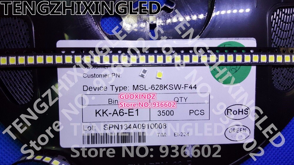UNI LED Backlight 1W 3V 1210 3528 2835 Cool white LCD Backlight for TV TV Application MSL-628KSW