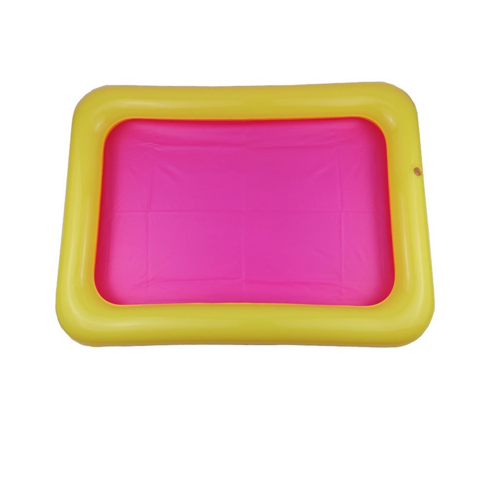 Plateau de sable gonflable château Table Mobile bac à sable PVC bac à sable sensoriel drôle jeu intérieur jouets bac de piscine pour enfants: 60x45cm
