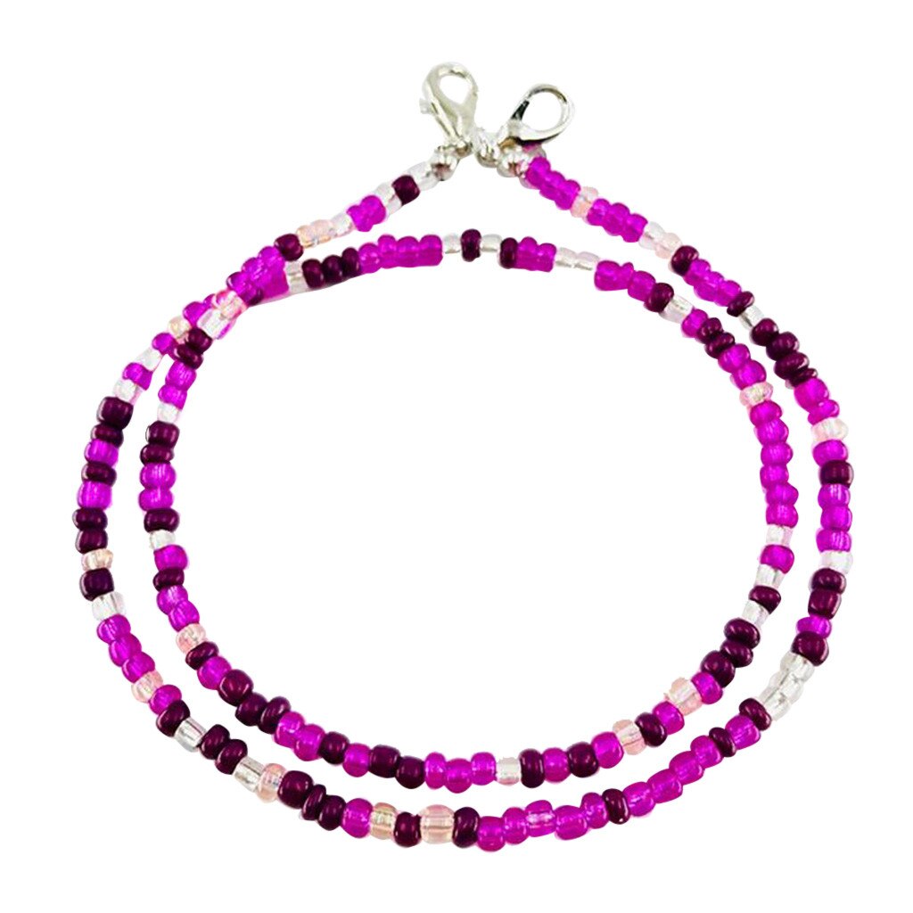 Cordón para mascarilla, cuerda antiseparación, cuentas de colores, antipérdida, anticaída, para colgar en el cuello, 1 unidad
