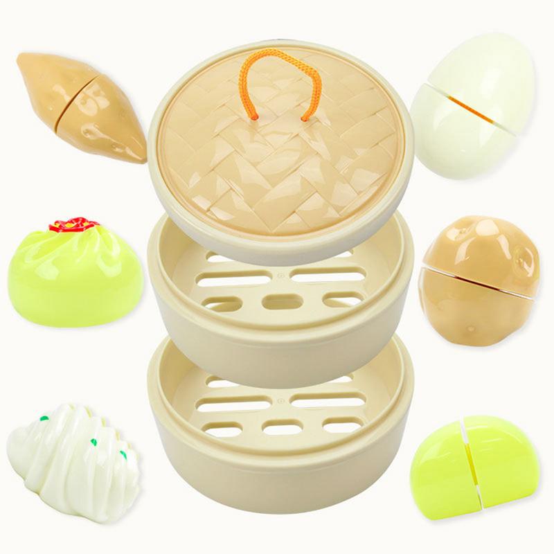 16pz in Miniatura Cibo Cucina Giocattolo impostato Giochi Di Imitazione tariffa Casa del gioco di Simulazione di stile Cinese di cottura Spuntino Giocattoli Educativi per La Ragazza Del Capretto