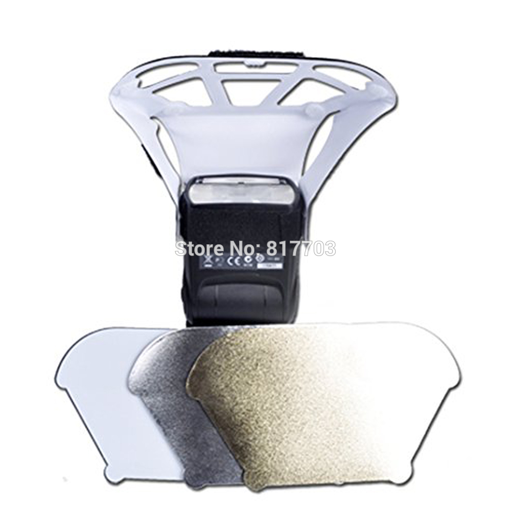 Flash Bounce Reflector Card Diffuser Met 3 Kleur Reflector voor Canon Nikon Yongnuo Flash Speedlite