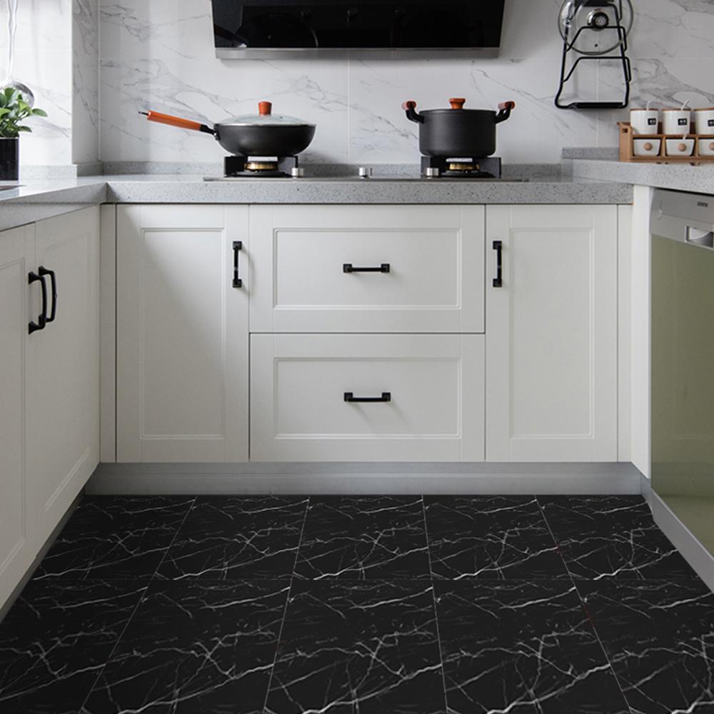 4 Stuks Imitatie Marmer Pvc Muur Floor Stickers Zelfklevende Waterdicht Keuken Badkamer Decals Diy Grond Paster Home Decoratie
