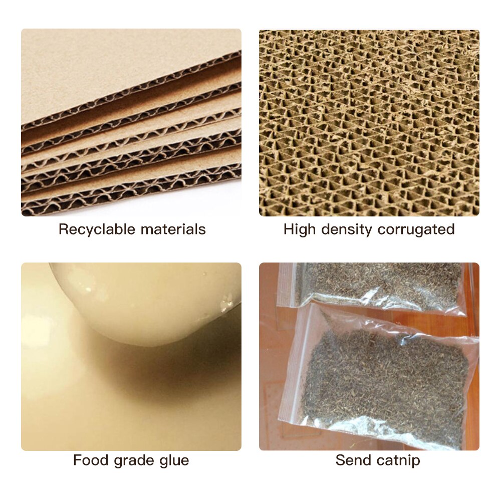 Cat Toys Cat Scratch Board Pad Scratching Posts Kitten Corrugated Paper Pad Cats Grinding Nail Scraper Mat Mattress