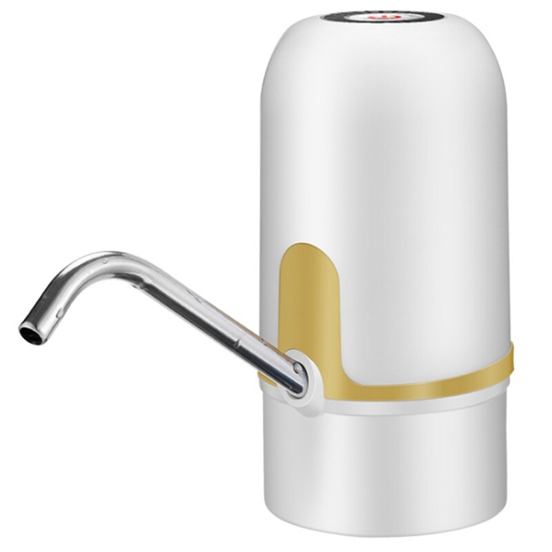 Automatische Pomp Voor Water Fles Elektrische Drinkwater Pomp Dispenser Draagbare Usb Charge Fles Waterpomp: White gold