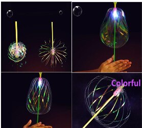 Divertente Popolare Bolla di Sapone Colorato Scosse Bastone Soffia Giochi tutto'aperto Activety Bacchette Giocattoli Divertito per I Bambini Del bambino Del Capretto: Default Title