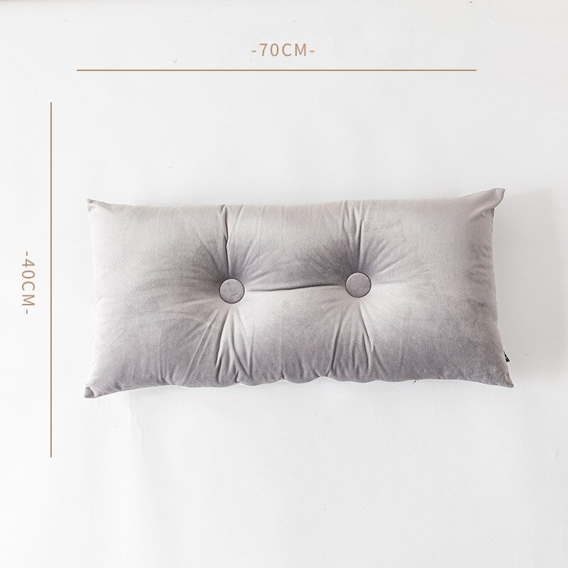 Fluweelzacht zitkussen vliegtuig zwanger lang kussen voor slapen lounge stoel kussens: Lichtgrijs 40 x 70cm