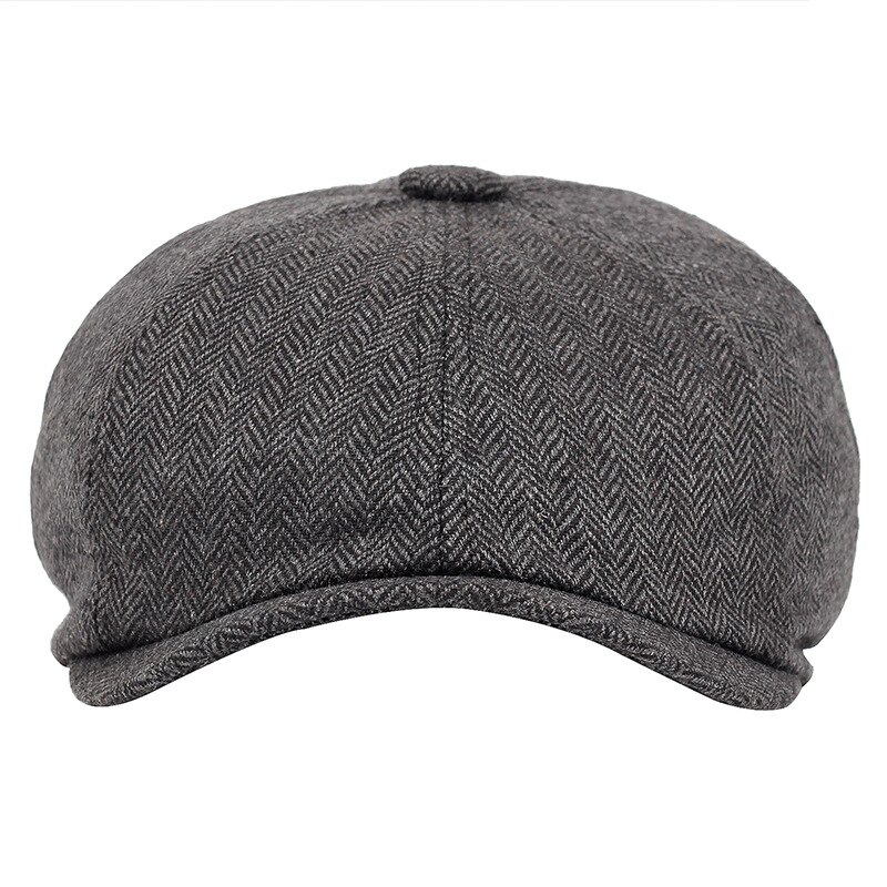 Men Beret Vintage Herringbone Gatsby Tweed Peaky Blinders Hat Newsboy Beret Hat Spring Flat Peaked Beret Hats