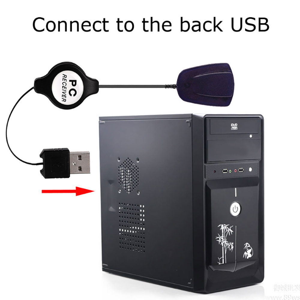 Draadloze pc-muis Afstandsbediening Controller USB-ontvanger IR-afstandsbedieningsgereedschap voor laptop PC Computercentrum Windows 7 8 10 Xp