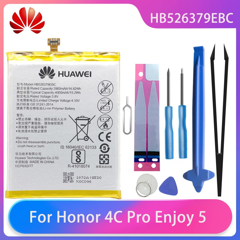 Originele Huawei Y6 Pro Genieten 5 Honor 4c Pro TIT-L01 TIT-TL00 -CL00 Telefoon Batterij HB526379EBC Gratis Tools Huawei Telefoon batterijen